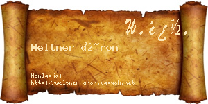 Weltner Áron névjegykártya
